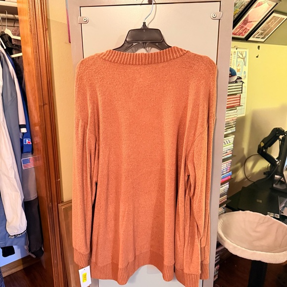 Moa Moa Warm Brown Cardigan with Letter Patch - Picture 4 of 5